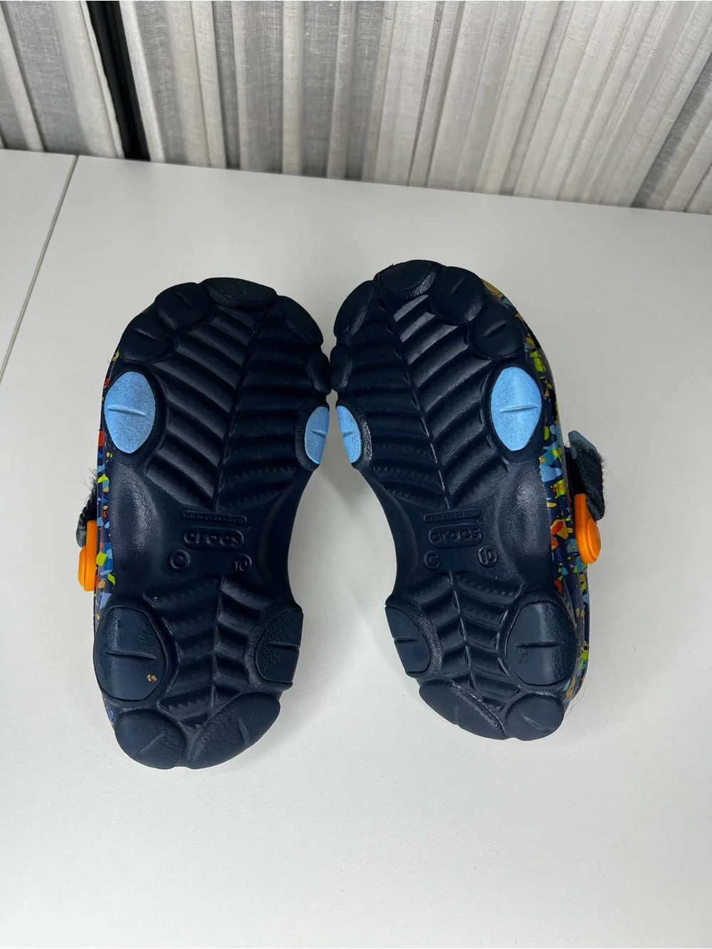 Crocs Kids’ Multi-Color Splash Clogs with Orange Strap
